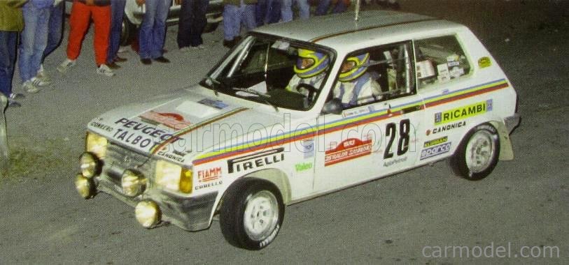 TALBOT SAMBA RALLYE #28 DEL ZOPPO TOGNANA SAN REMO RALLY 1983 IXO ALTAYA 1/ 43