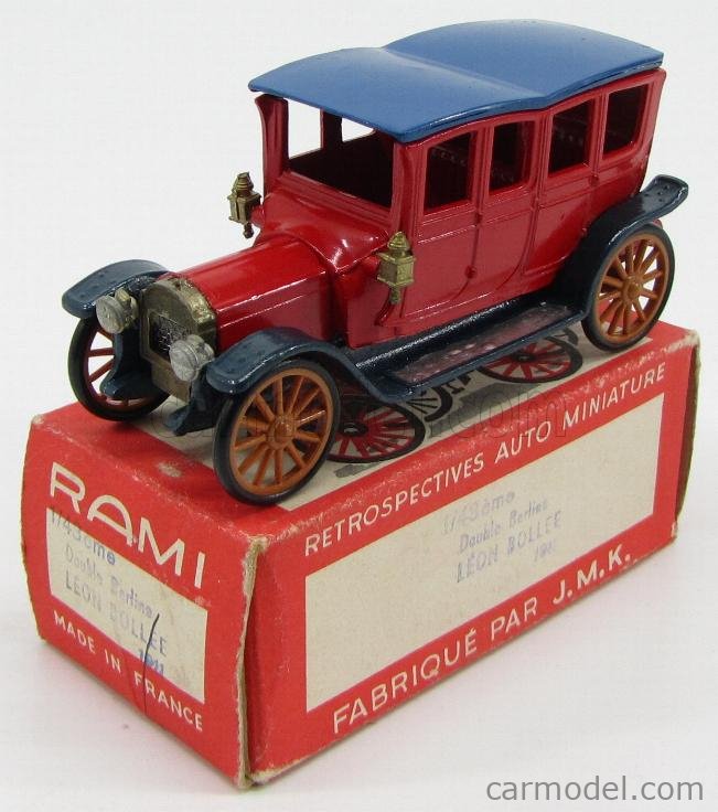 Rami JMK 28 Léon Bollée Double Berline 1911 Rouge 1:43 - Vintage France