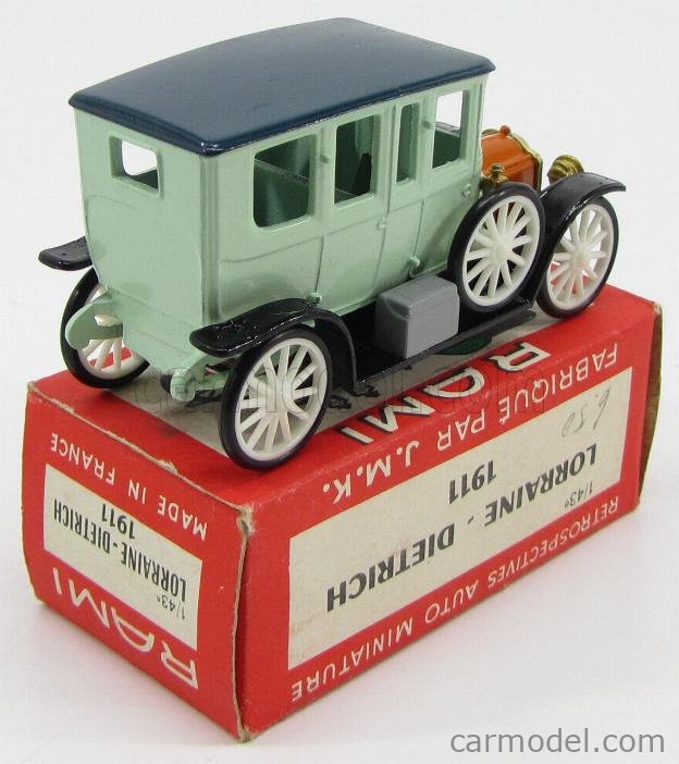 Miniature RAMI JMK Lorraine Dietrich 1911 Bleue - Échelle 1/43 - Collection
