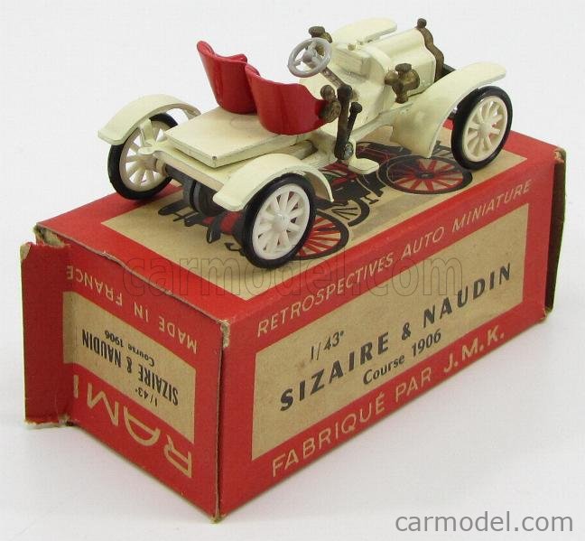 Miniature Rami JMK - Sizaire Naudin Course 1906 - Échelle 1/43 - COMPLÈTE