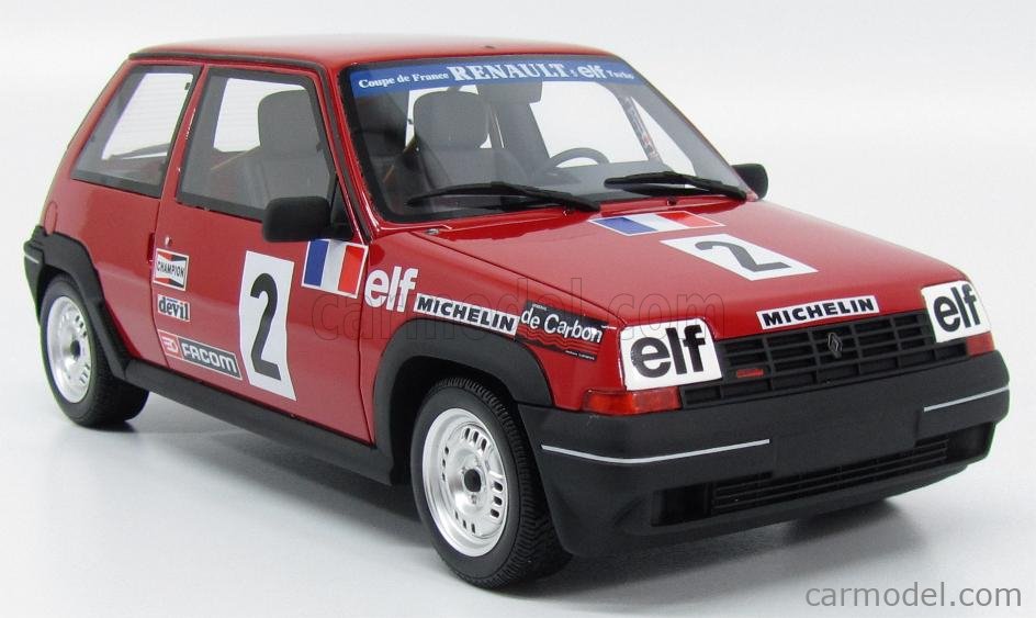 Miniature Otto Models OT579 Renault 5 GT Turbo Phase 1 Rally - Résine 1/18