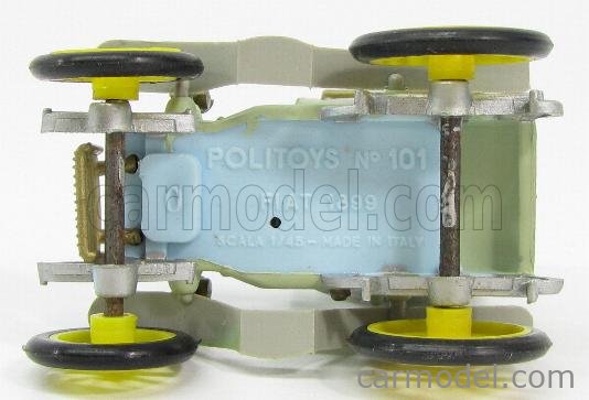 Voiture Ancienne Politoys Italie 1/45 - Gobron Brillie 1899 - Jaune - Réf 108