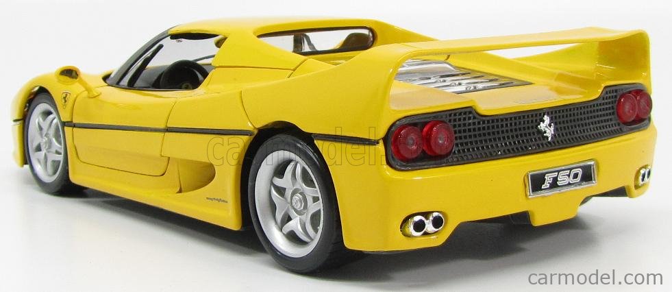 Ferrari F50 Berlinetta 1995 – Burago 1/18 Jaune, Miniature Collection Italie
