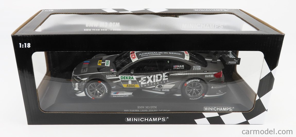 Miniature Minichamps BMW M3 DTM Team RBM Joey Hand 2013 - Échelle 1:43 - Neuf Avec Boîte D'origine