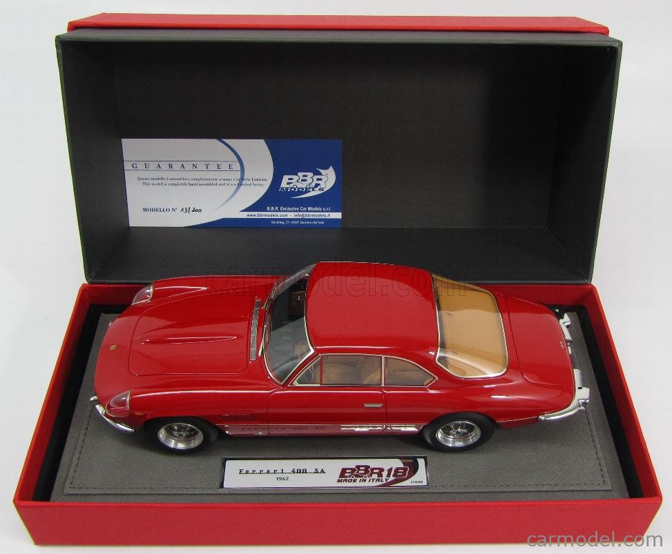 BBR-MODELS BBR1815B Scale 1/18 | FERRARI 400SA SUPERAMERICA 1962 RED