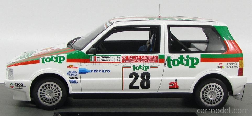 Fiat Uno Turbo IE Totip Ceccato Sanremo 1986 Topmarques 1:18 TOP007APRE Model