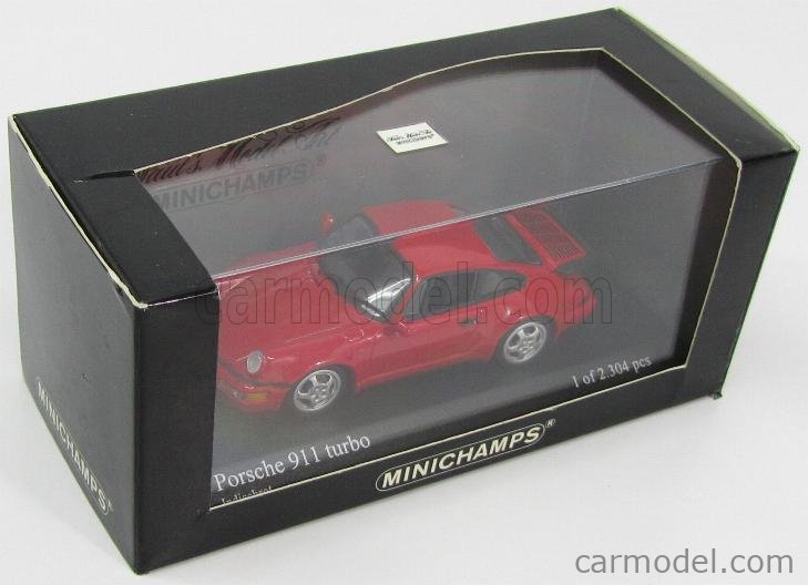 MINICHAMPS 430069104 Scale 1/43 | PORSCHE 911 964 TURBO 1990 RED