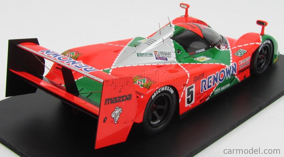 SPARK-MODEL 18S127 Escala 1/18 | MAZDA MXR-01 3.5L V10 TEAM ORECA  MAZDASPEED CO. LTD. N 5 4th 24h LE MANS 1992 J.HERBERT - V.WEIDLER -  B.GACHOT - M.S.SALA ORANGE GREEN