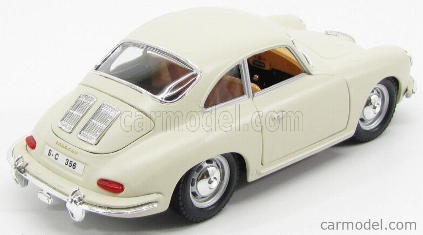 BURAGO BU22079WH Scale 1/24 | PORSCHE 356B COUPE 1961 WHITE