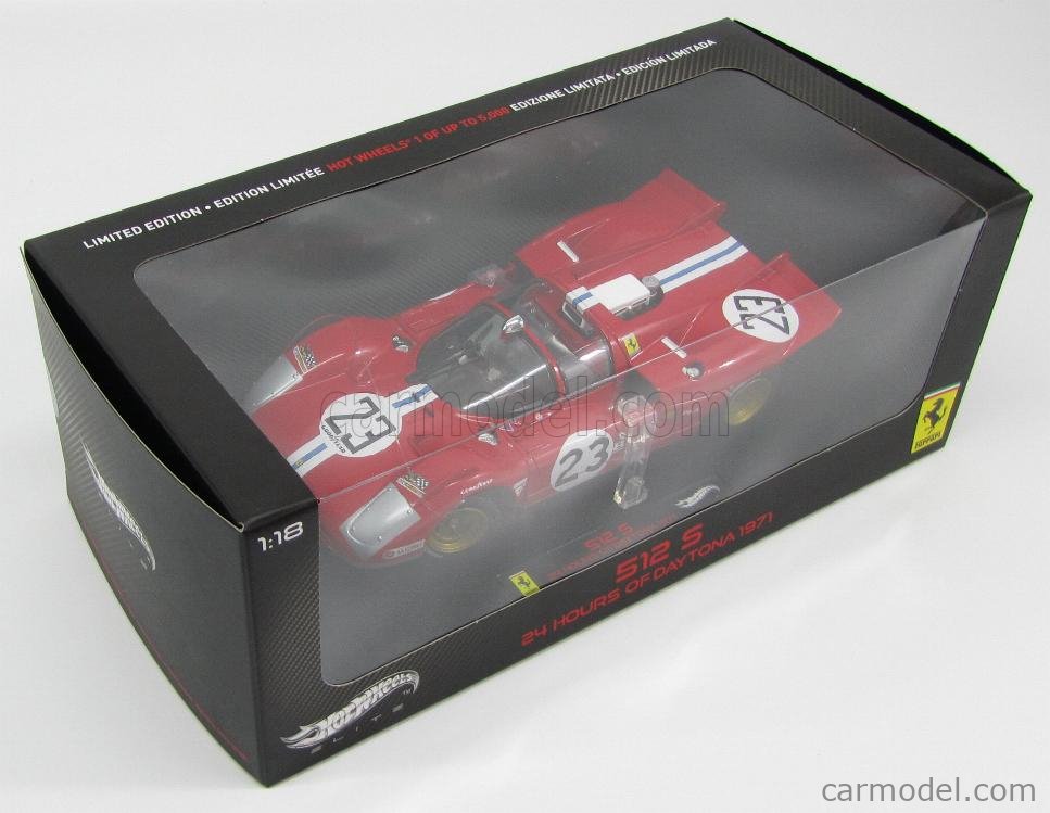 日本代理店正規品 1/18 Mattel Elite フェラーリ 512S 1970 デイトナ