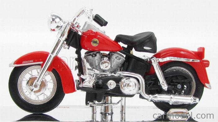 - Model Scale 1:18 Maisto Red Harley Davidson 1958 FLH DUO GLIDE 