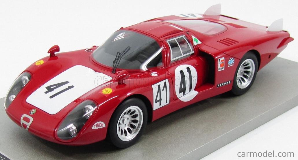 Modèle Réduit 1:43 Alfa Romeo 33.2 LM #41 - Le Mans 1968, Baghetti-Vaccarella, Marque BEST, Neuf