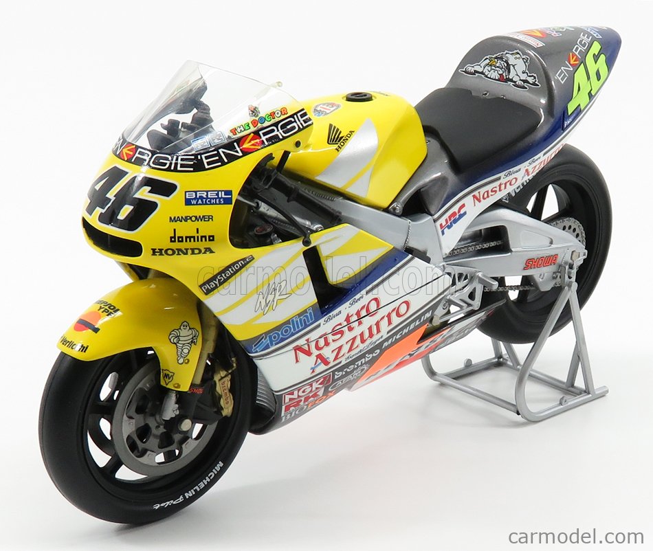 MINICHAMPS 122 016146  Honda NSR 500 GP bike Nastro Azzurro Vale Rossi 2001 1:12 