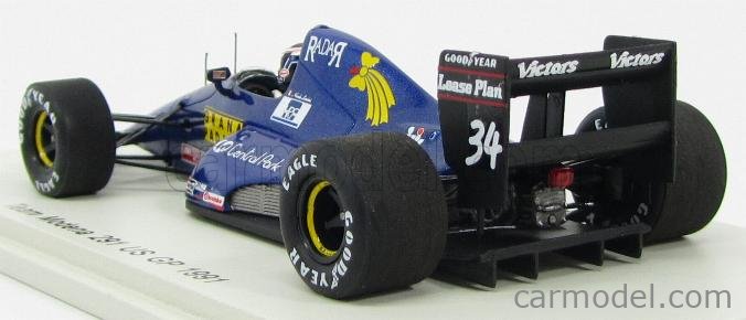 SPARK-MODEL S1717 Scale 1/43 | LAMBORGHINI F1 TEAM MODENA 291 N 34 USA GP  1991  BLUE MET BLACK