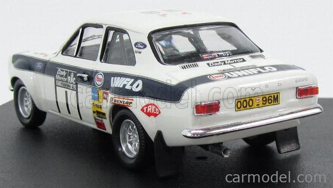 Miniature Trofeu 1/43 – Ford Escort RS 1600 De 1973, Blanche Et Bleue (occasion)