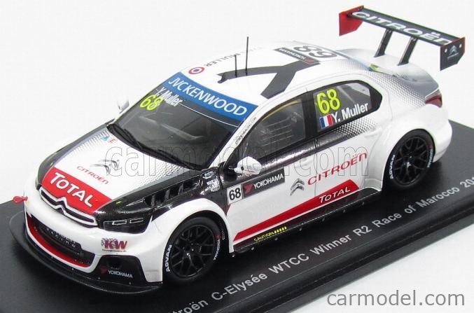 Modèle Réduit Spark 1/43 Citroën C-Elysee WTCC N°68 - 1er R2 Race Of Morocco 2015, Résine, Neuf