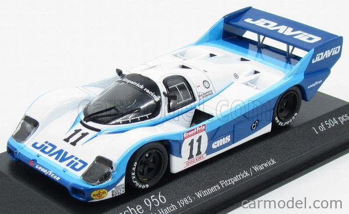 Minichamps Scale 1 43 Porsche 956k Team Fitzpatick Racing N 11 Winner 1000km Brands Hatch 19 J Fitzpatrick D Warwick White Blue Minichamps Scale 1 43 Porsche 956k Team Fitzpatick Racing N 11 Winner 1000km Brands Hatch 19 J Fitzpatrick D Warwick White Blue