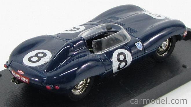 Miniature Brumm 1/43 - Jaguar D-Type N°3 Accident Le Mans 1956 (J. Fairman / K. Wharton)