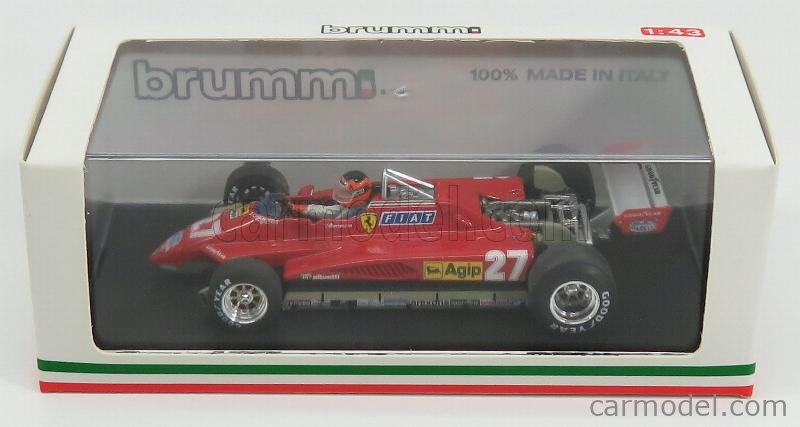 Brumm R272-CH Ferrari 126C2 Turbo 'Spiaggia Lunga' 1982 – Gilles Villeneuve, Scala 1/43 - Foto 5