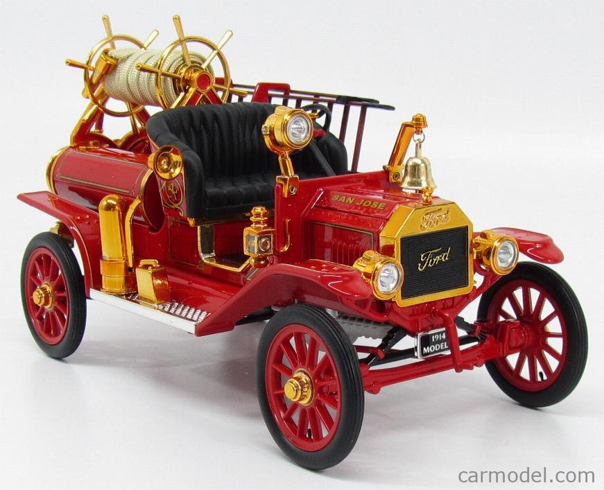 LUCKY Die-Cast 20038 Die Cast 1 18 1914 Ford Model T Fire Engine Red 