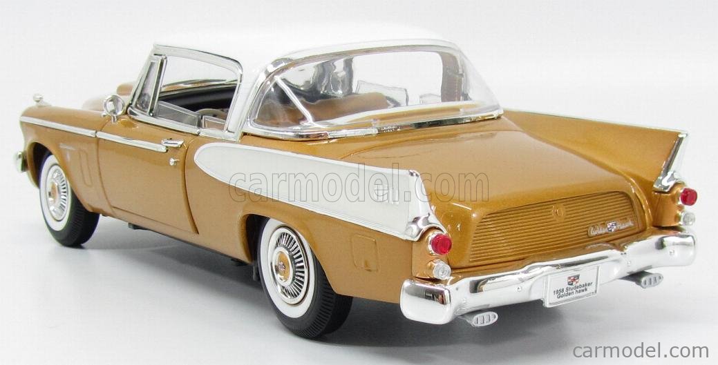 LUCKY-DIECAST LDC20018GD Scale 1/18  STUDEBAKER GOLDEN HAWK COUPE 1958 GOLD MET WHITE