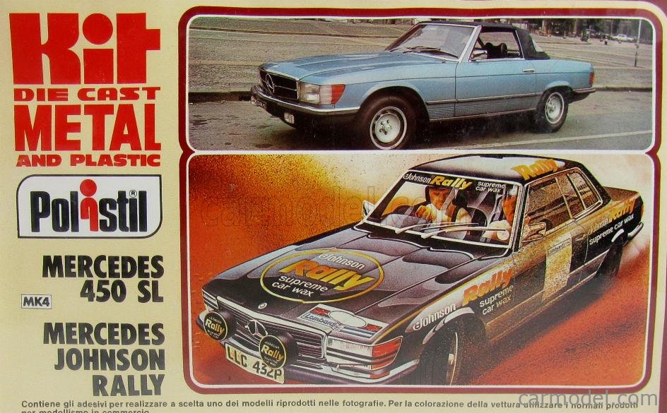 Modèle Réduit MERCEDES 450 SL Cabriolet Par POLISTIL - échelle 1/25 - Bleu