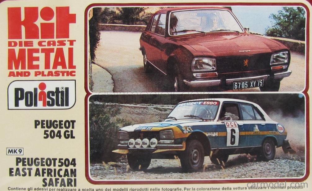 POLITOYS POLISTIL MK9 Masstab 1 25 PEUGEOT 504 GL 504 N 6 RALLY