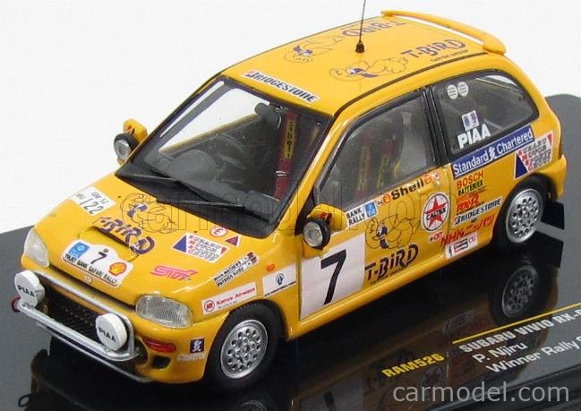 Ixo Models Ram526 Scale 1 43 Subaru Vivio Rx R N 7 Winner Rally Safari 1993 P Njiru Yellow