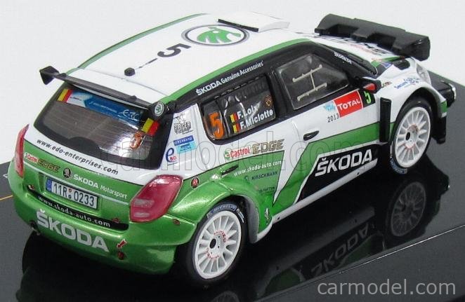 Miniature IXO 1/43 – Skoda Fabia S2000 – Vainqueur Rally Ypres 2011 – Loix