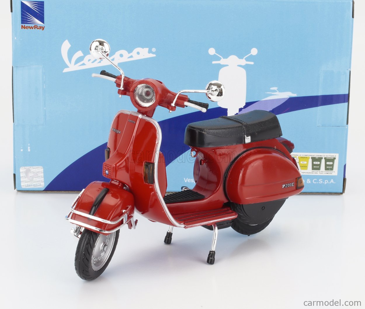 NEWRAY ニューレイ VESPA P200E レッド 1/12 廃盤 激レア Amazon | ニューレイ 1/12 完成品バイク ベスパ P200E 1978