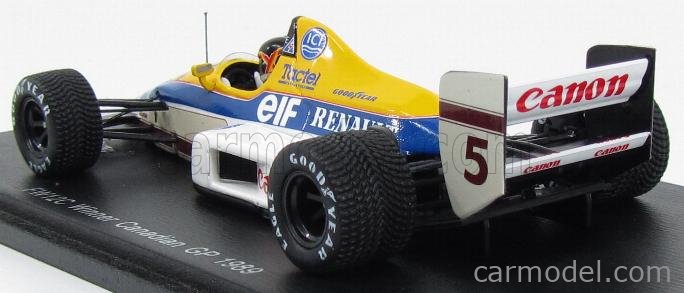 SPARK-MODEL S4322 Scale 1/43 | WILLIAMS F1 FW12C N 5 CANADA GP 1989 T. BOUTSEN BLUE YELLOW WHITE