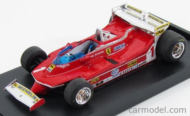 Ferrari 312 T5 G Villeneuve 1980 #2 5th Monaco GP 1:43 Model R577 BRUMM 