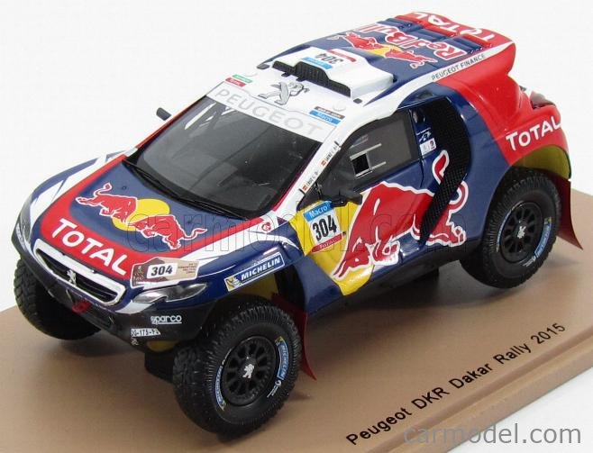 SPARK-MODEL S4455 Masstab: 1/43 | PEUGEOT 2008 DKR RED BULL N 304 RALLY ...