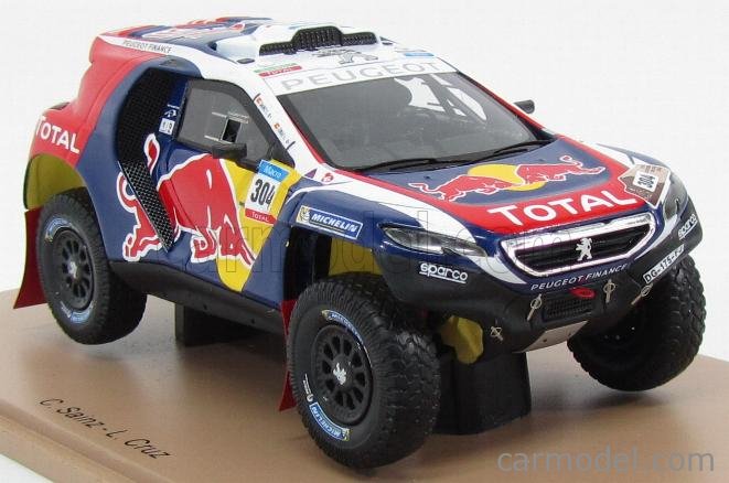 SPARK-MODEL S4455 Masstab: 1/43 | PEUGEOT 2008 DKR RED BULL N 304 RALLY ...
