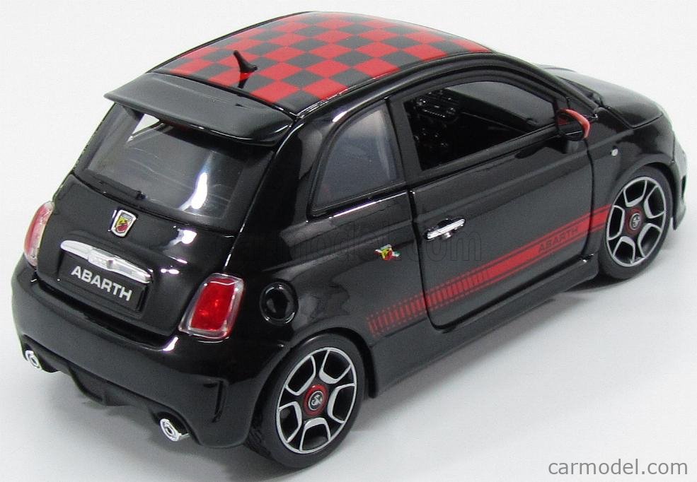 BURAGO 18-12078BK Scale 1/18 | FIAT NUOVA 500 ABARTH 2008