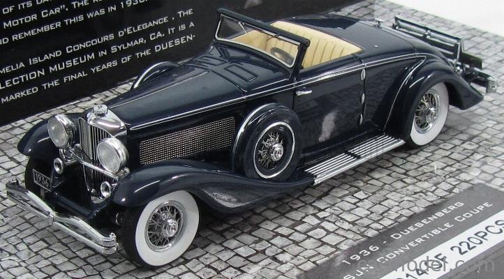 Duesenberg SJN (Supercharged) Convertible Coupe Silver 1:43 437150330