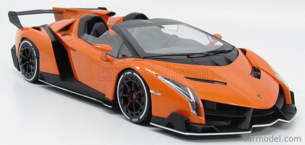 KYOSHO 09502ORW Scale 1/18 | LAMBORGHINI VENENO ROADSTER SPIDER 2013 ORANGE  MET