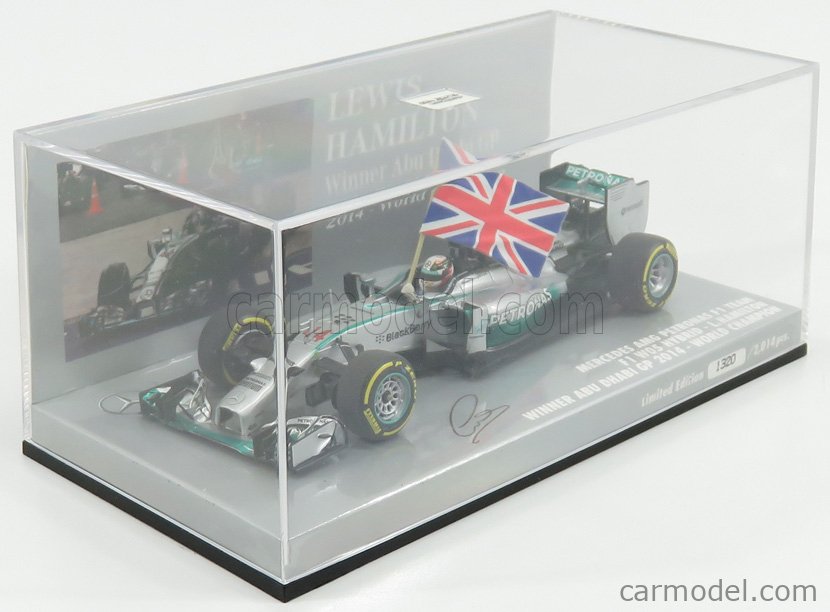 Figurine 1:43 Mercedes F1 W05 Hybrid #44 Lewis Hamilton Champion 2014 - Neuf Sous Blister