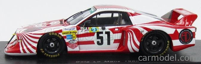 Sideways Lancia Beta Montecarlo Le Mans 24hrs 1980 #52