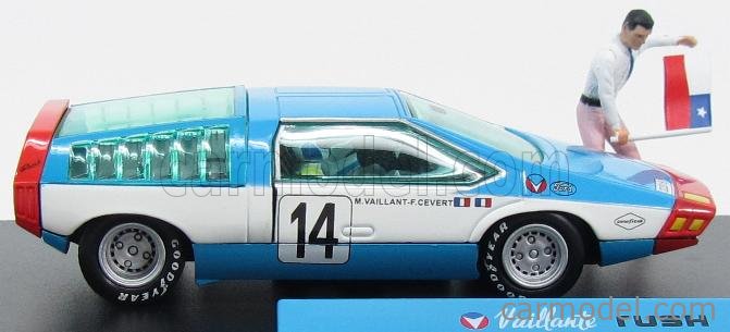 Miniature Altaya 1/43 - Vaillante Rush N°14 - Voiture Michel Vaillant - Métal Bleu
