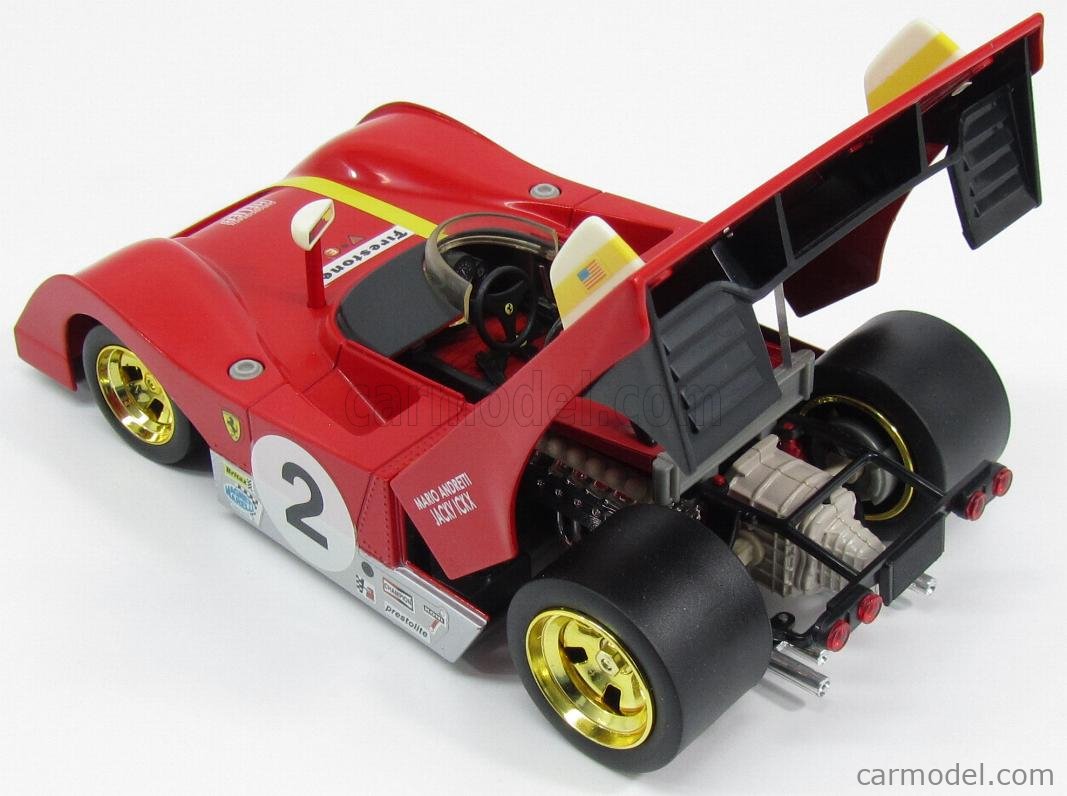 Miniature Eagle Race Ferrari 312 P #2 - Andretti / Ickx - Le Mans 1972 - 1/18
