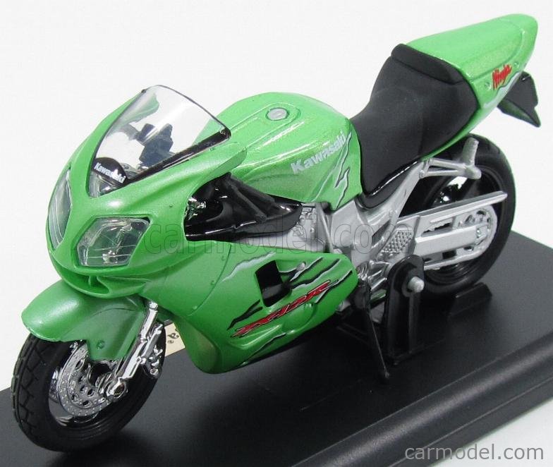 Kawasaki Ninja ZX-12R grün Maßstab 1:18 die cast bike model von maisto 