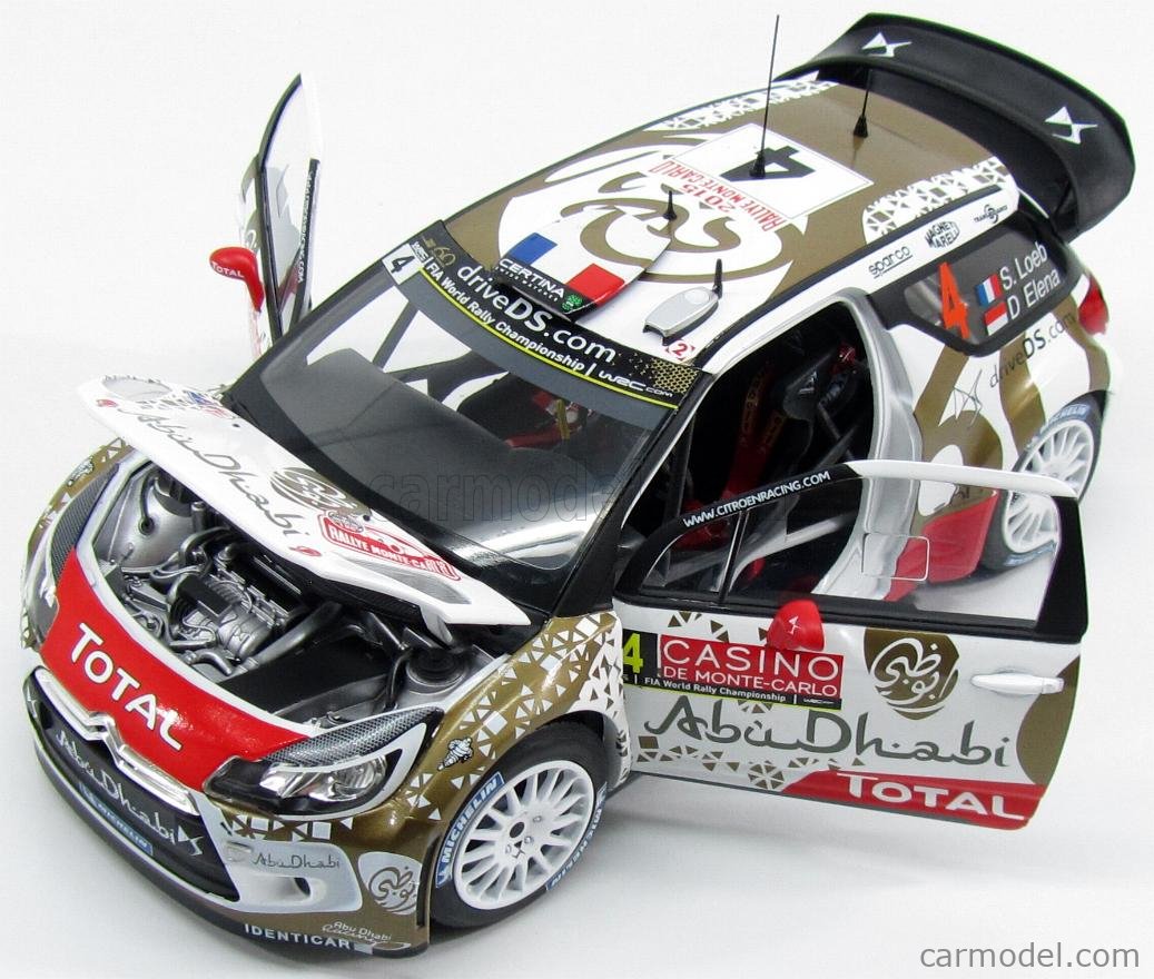 Norev 181555 - Citroën DS3 WRC Winner Rallye du Mexique 2011 Loeb / Elena - Echelle 1/18