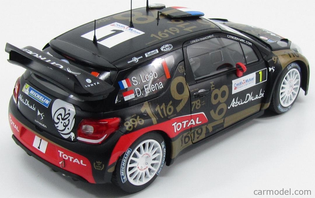 Miniature Citroën Rallye 1/18 - Total Abu Dhabi - Loeb/Elena - Neuve