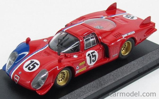 Spark S8800 Alfa Romeo T33/2 #36 Le Mans 1969-Pilette/Slotemaker 1/43 Escala