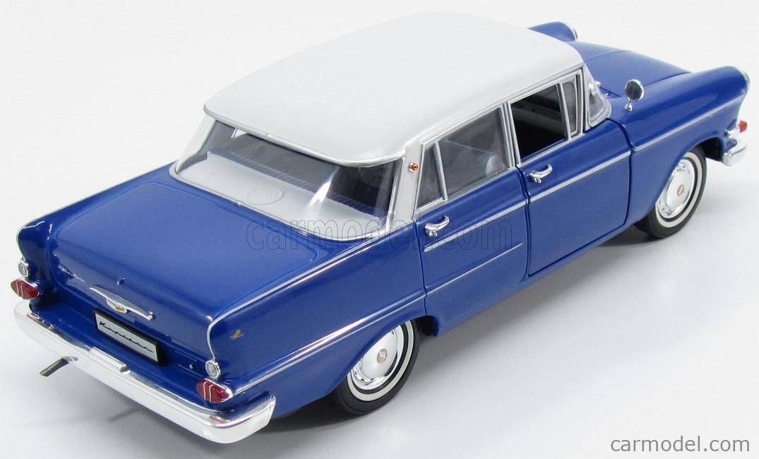 REVELL 08896 Scale 1/18 | OPEL KAPITAN 1958 BLUE WHITE