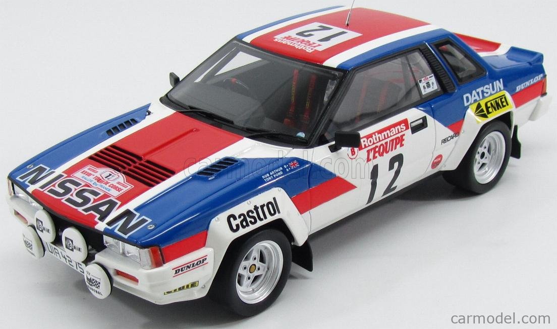 Otto Mobile Ot1 Scale 1 18 Nissan 240 Rs Gr B N 12 Rally Tour De Corse 19 Tony Pond White Blue Red