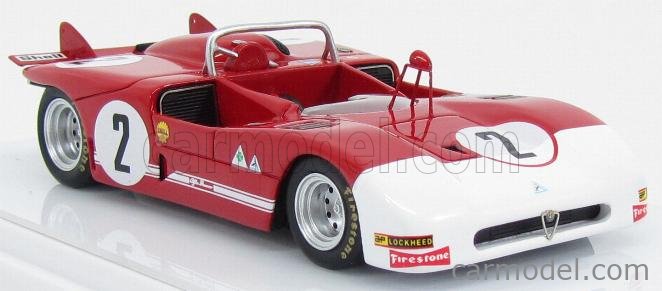 MG-MODEL FAST41 Scale 1/43 | ALFA ROMEO 33 TT3 N 4 TARGA FLORIO 1972 DE ADAMICH - HEZEMANS RED WHITE