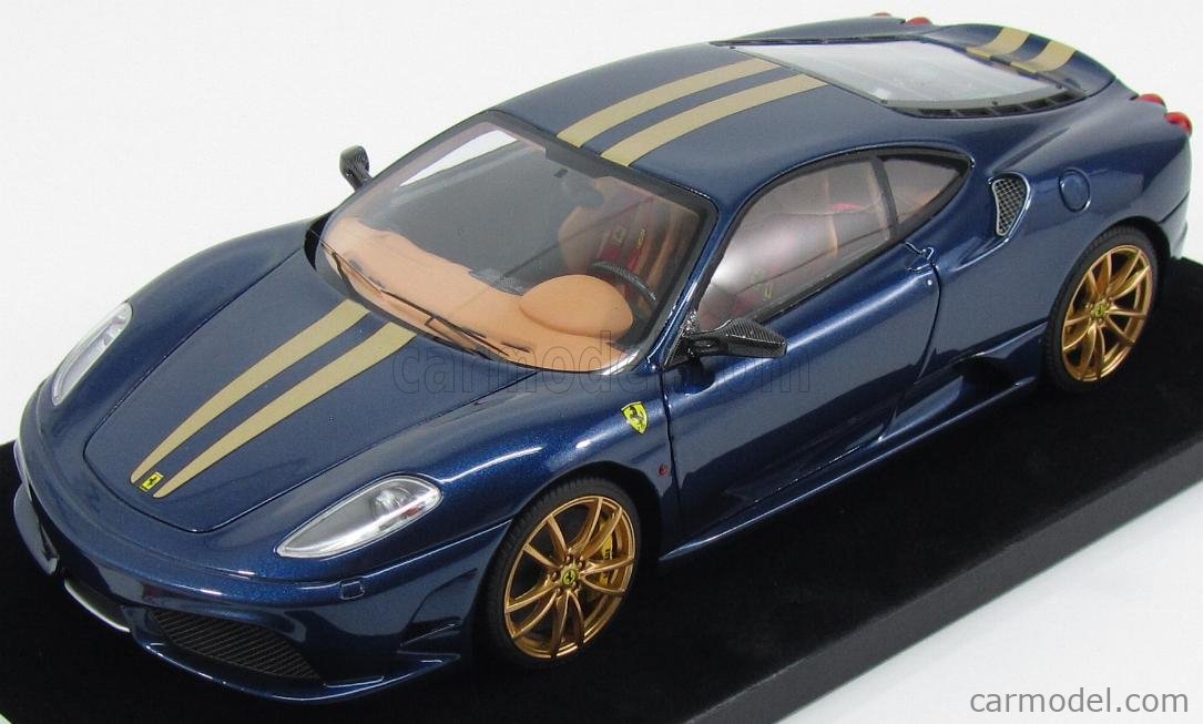 Looksmart Ls18 03zb Scale 1 18 Ferrari F430 Scuderia 2007 Gold Wheels Blue Tour De France