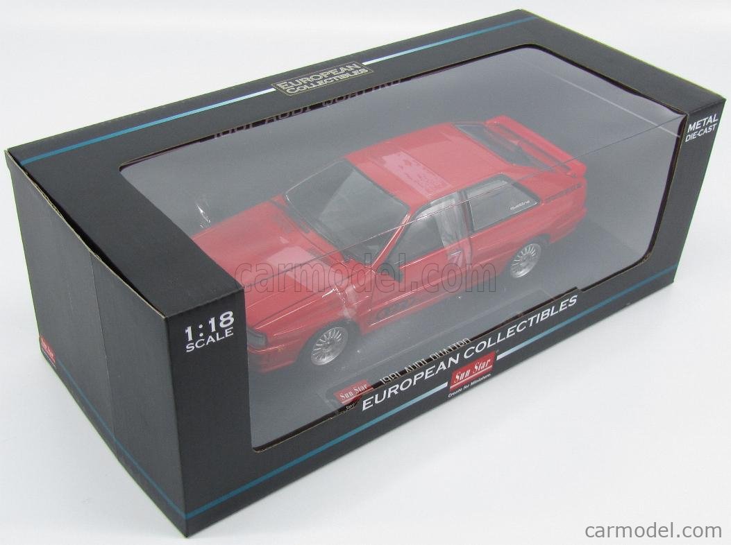 SUN-STAR 04158R Scale 1/18 | AUDI QUATTRO COUPE RHD 1981 RED